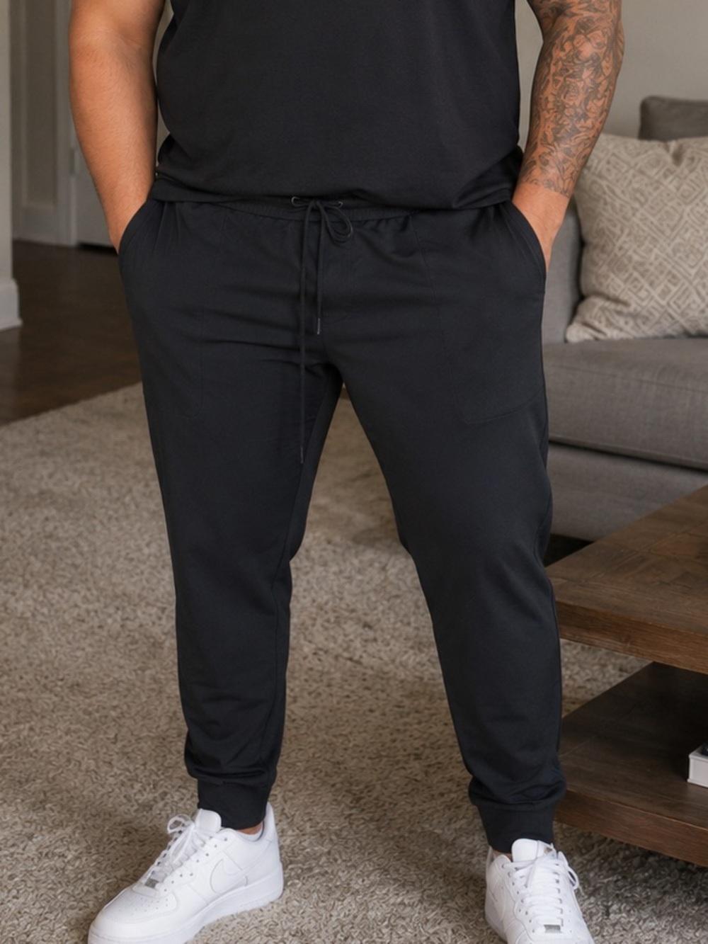 VRST Men’s Black Jogger Pants XXL Athletic Stretch Lounge/Activewear NWT 🔥🔥